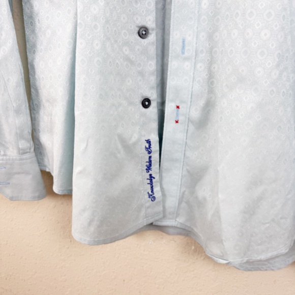 Robert Graham Exclusive Classic Fit Blue Button Up Size Large - Picture 3 of 7